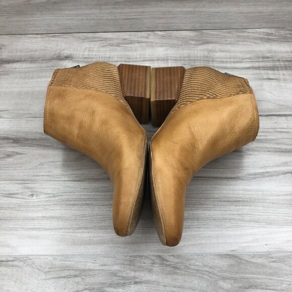 Silent D Anthropologie Ankle Boots Women's EU 39 Brown Leather Back Zip Booties - Picture 8 of 12